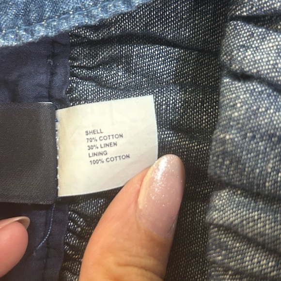 Vintage GAP linen denim blend pleated midi skirt - Picture 4 of 8